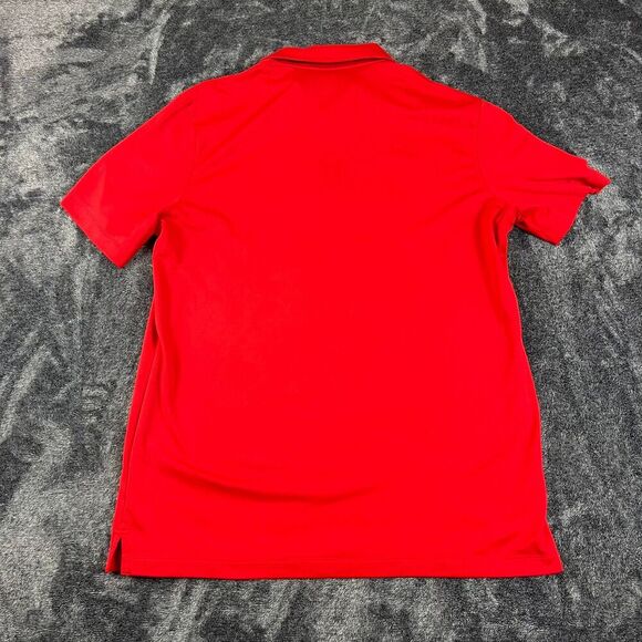 Nike Dri-Fit Ohio State Buckeyes Embroidered Polo Mens L Red Short Sleeve Swoosh - Picture 9 of 11